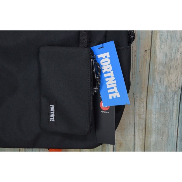 Fortnite Kids 18" Backpack - Black Orange New - Picture 4 of 11